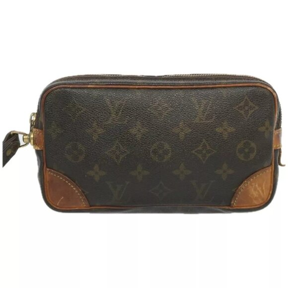 LOUIS VUITTON Monogram Marly Dragonne PM Clutch Bag M51827 LV Auth - Picture 7 of 15